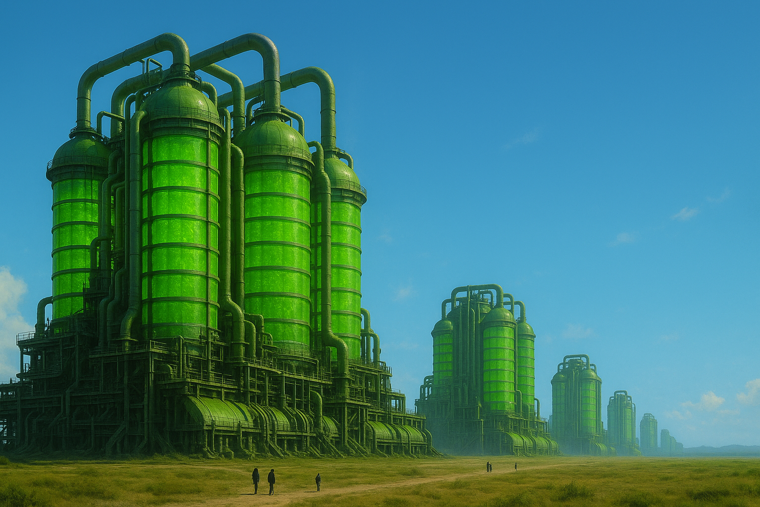 Image of a giant bioreactor system